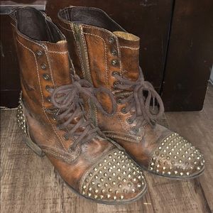 Steve Madden studded combat boots